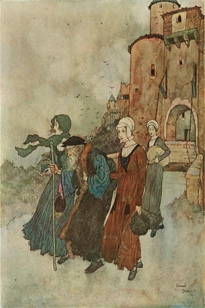 Иллюстрация к сказке Андерсена 'Ветер рассказывает о Вальдемаре До и его дочерях'