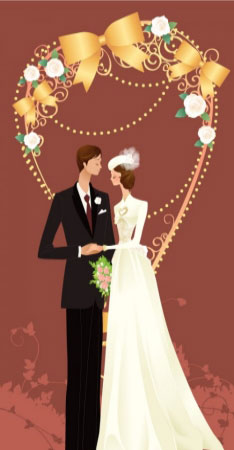 Иллюстрация к сказке Андерсена 'Жених и невеста'