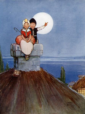 Иллюстрация к сказке Андерсена 'Пастушка и трубочист'