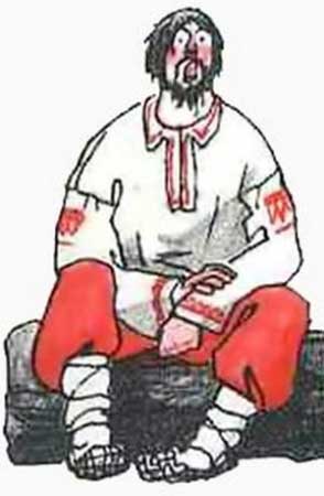 Иллюстрация к русской народной сказке 'Беспамятный зять'