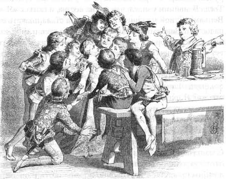 Иллюстрация к сказке братьев Гримм 'Двенадцать братьев'