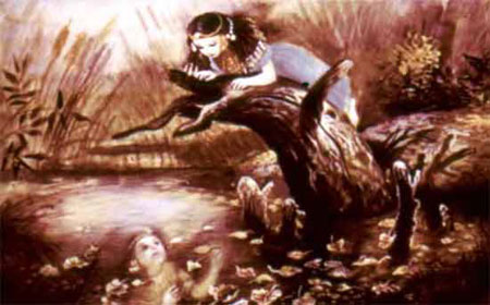Иллюстрация к сказке Андерсена 'Дочь болотного царя'