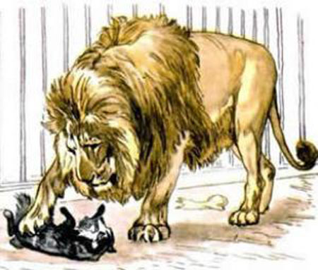 Иллюстрация к рассказу Толстого Л.Н. 'Лев и собачка'