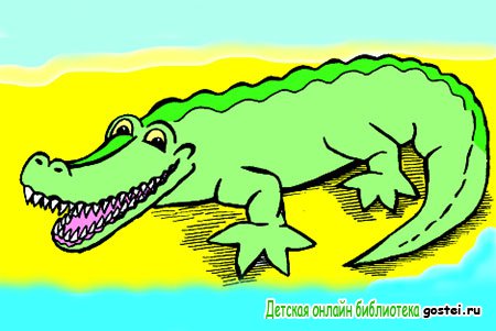 Иллюстрация к стихотворению крокодил